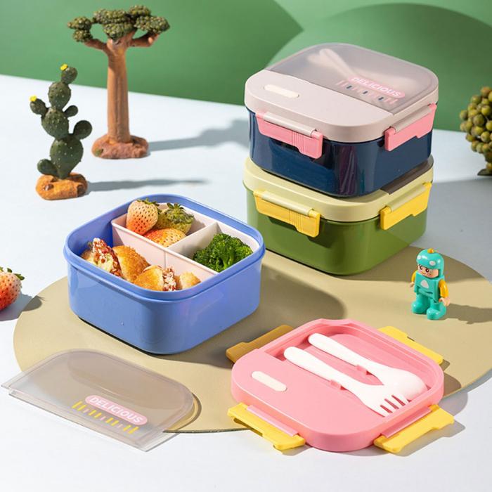 飯盒1250ml(帶餐具+獨(dú)立分盒）